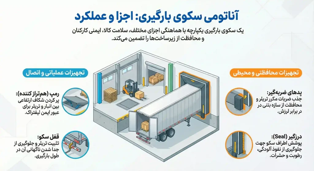 اجزای اصلی سکوی بارگیری و نحوه عملکرد آن